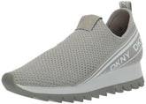 DKNY Women's Alani-Slip On Snea Sneaker, STN Gry/SIL, 8